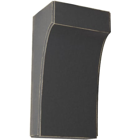 Ekena Millwork 5 1/4"W x 4"D x 10"H Clarksville Wood Vintage Decor Bracket, Black BKTWD05X04X10CVBL